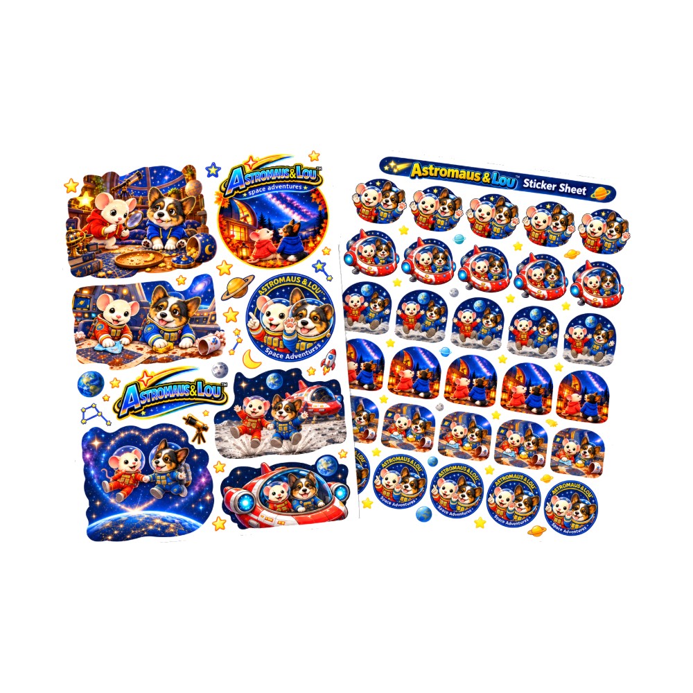 Astromaus & Lou Sticker